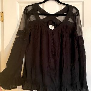 NWT Black L/S top